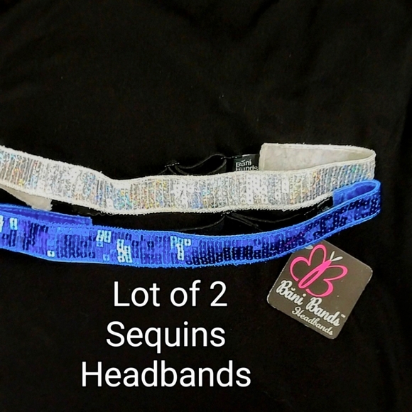 Sparkling Sequins Bani Bands Elastic Headbands NWT - Picture 3 of 15